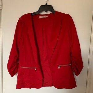 Red 3/4 Sleeve Blazer